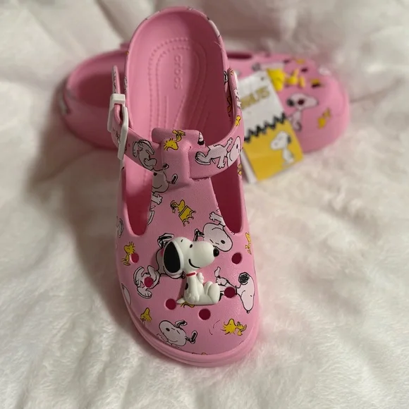 Crocs X Peanuts collab Mary Jane Clog NWT W8 M6 - Picture 3 of 13